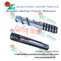 Injection molding machine screw and barrel